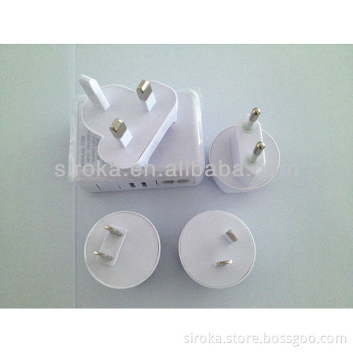 10W 4 Port USB Wall Charger AC Power Adapter with EU,AU,US,UK Plug charge for iPad 1 2 3 iPhone 5